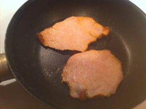 Saltiness fry test. Note the neutral color prior to smoking. 